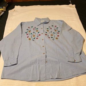 Mystic Blues decorative shirt size 22W
